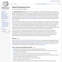 Rapid Equipping Force