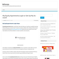 My Equity Apartments Login or Set Up My Account