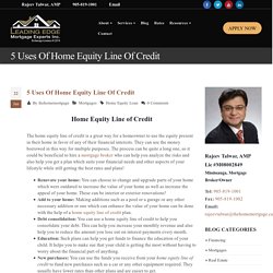 Home Equity Line of Credit Mississauga, Burlington - HELOC Burlington!