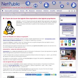 NetPublic » 3 façons de trouver des logiciels libres équivalents à des logiciels propriétaires