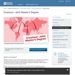 Erasmus+ Joint Master's Degree