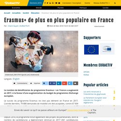 Erasmus+ de plus en plus populaire en France