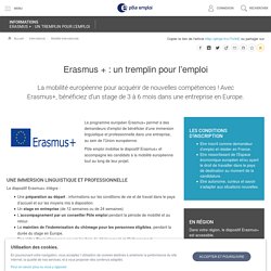Erasmus + : un tremplin pour l’emploi