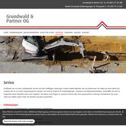 Service - Erdbewegungen &amp; Transport - Grundwald &amp; Partner OG