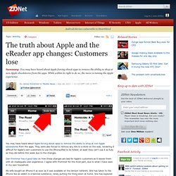 The truth about Apple and the eReader app changes: Customers lose