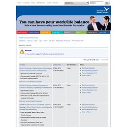 eRecruit for UWS - Jobs List - internet