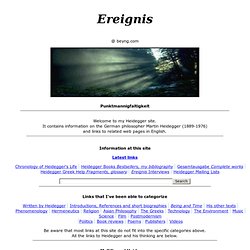 Ereignis - Martin Heidegger in English