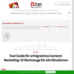 Tool-Guide für erfolgreiches Content-Marketing: 35 Werkzeuge für alle Situationen