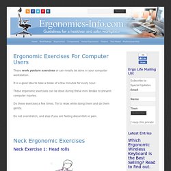 Ergonomic Exercises