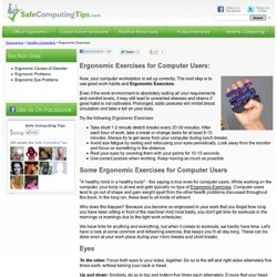 Ergonomic Exercises For Computer Users
