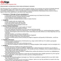 CUergo: Ergonomic Guidelines for Interface Design