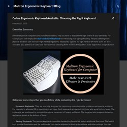 Online Ergonomic Keyboard Australia: Choosing the Right Keyboard