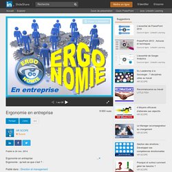 Ergonomie en entreprise