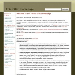 Eric Filiol Homepage