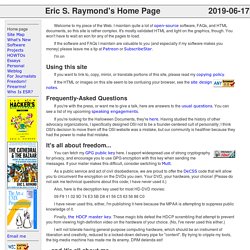 Eric S. Raymond&#039;s Home Page