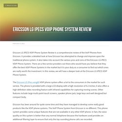 Ericsson LG iPECS VOIP Phone System Review