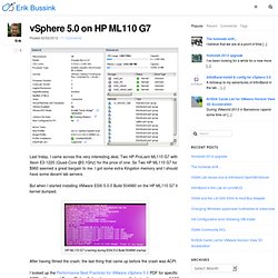 Erik Bussink » vSphere 5.0 on HP ML110 G7