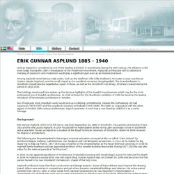 Erik Gunnar Asplund -1885 – 1940