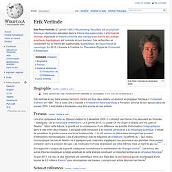 Erik Verlinde - WikipÃ©dia