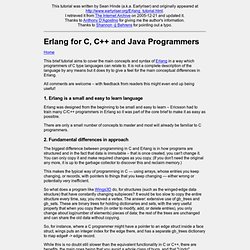Erlang for C, C++, and Java Programmers - tamale.net