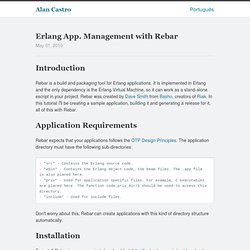 Erlang App. Management with Rebar