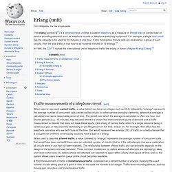 Erlang (unit)