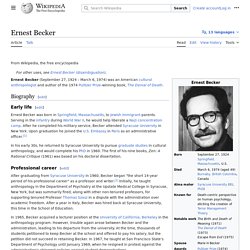 Ernest Becker - Wikipedia
