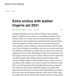 Extra erotica with leather lingerie set 2021