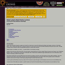 Buddhism Vaults : Dalai Lama's Heart Sutra Talk, May 2001, SF Bay Area, California, Day 1 of 3. by Dave Evans