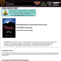 Online Books : "PIHKAL" - The Chemical Story