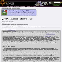 DMT Vaults : Extraction : QT's DMT Extraction Guide