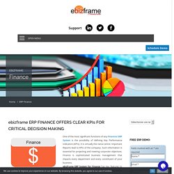 ERP Finance - ebizframe ERP