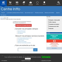 Fiches descriptives plate-formes - Centre INFFO