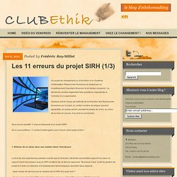 Les 11 erreurs du projet SIRH (1/3) - Club Ethik