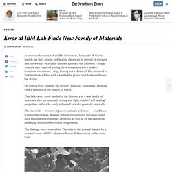 Error at IBM Lab Finds New Family of Materials