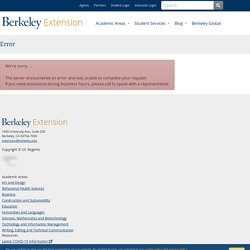 Critical Thinking course - UC Berkeley Extension