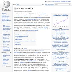 Errors and residuals in statistics