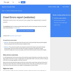Crawl Errors report (websites) - Search Console Help