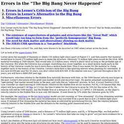 Errors in the "The Big Bang Never Happened"