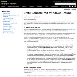 Erste Schritte mit Windows Intune
