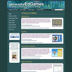 All Games - Micrsoft Office Game Templates by Dr. Jeff Ertzberger UNC Wilmington