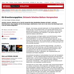 EU-Erweiterungspläne: Brüssels falsches Balkan-Versprechen - SPI