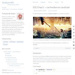 ES3, Chap 5. — Les fonctions en JavaScript