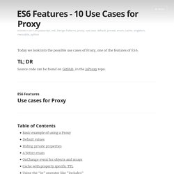 ES6 Features - 10 Use Cases for Proxy
