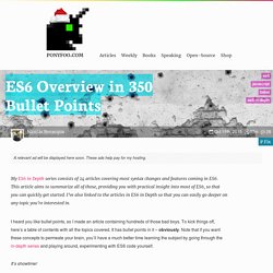 ES6 Overview in 350 Bullet Points