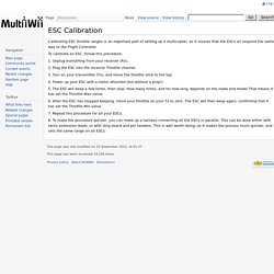 ESC Calibration - MultiWii