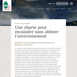 Une charte pour escalader sans abîmer l’environnement - Parc naturel régional des Vosges du Nord