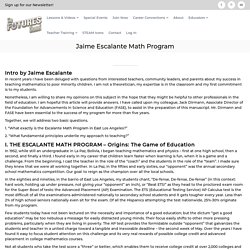 Jaime Escalante Math Program - The Futures Channel