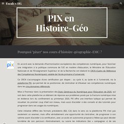 Escale.s HG - PIX en Histoire-Géo