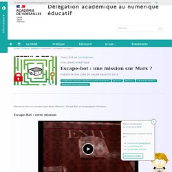 Escape-bot : une mission sur Mars ?